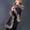 Grey/Charcoal double sided Raccoon Fur